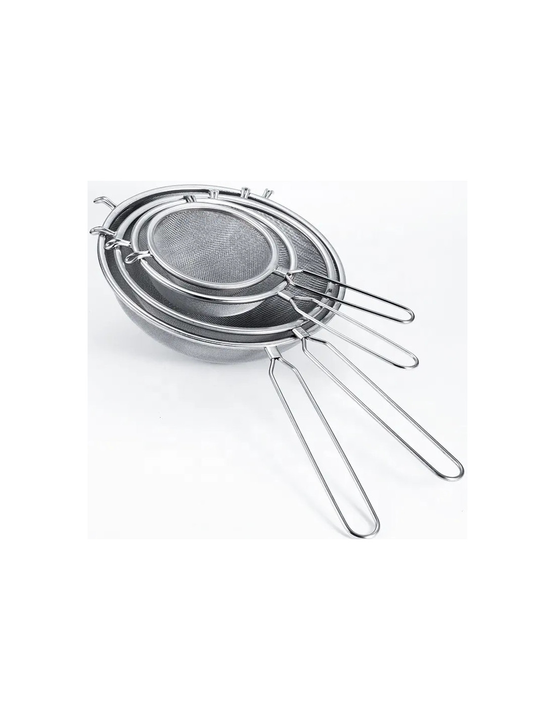 2 Passoires Filtre Inox Pour Conserves - Tamis Cuisine Réutilisable - Égouttage Huile, Légumes