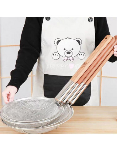 Passoire filtre inox manche bois