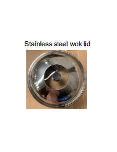 Couvercle inox pour poêle wok D32cm-36cm
