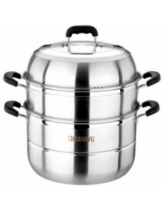 Marmite vapeur inox 3 niveaux épaisse