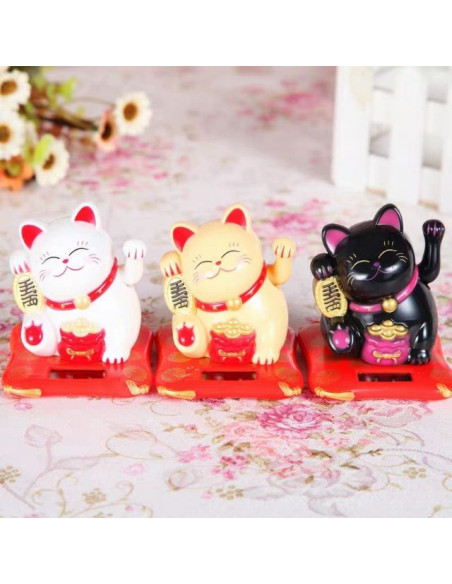 Chat Japonais porte bonheur solaire sans pile petit