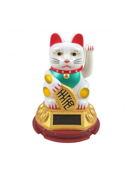 Chat Japonais porte bonheur solaire sans pile petit