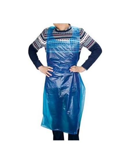Tablier jetable blanc ou bleu 100p