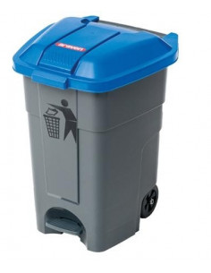 Poubelle sur roulette avec pédal 50 litres