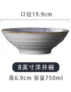 Grand bol à soupe aux nouilles japonaise céramique