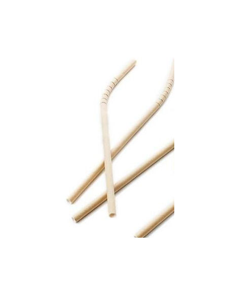 Pailles flexible jetable en bois 250p