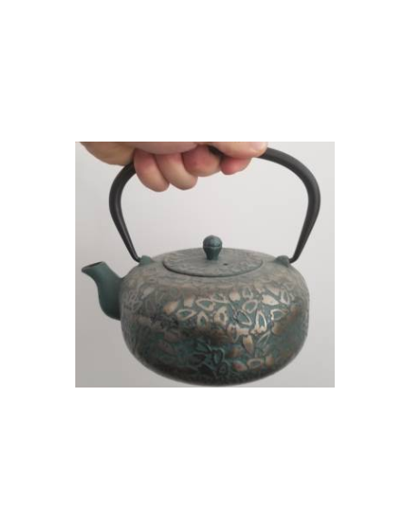 Théière Japon en fonte fleur