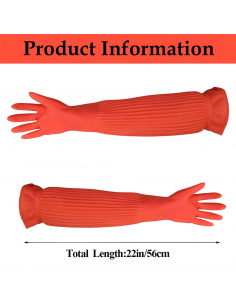 Gant de ménage bras latex extra long 2