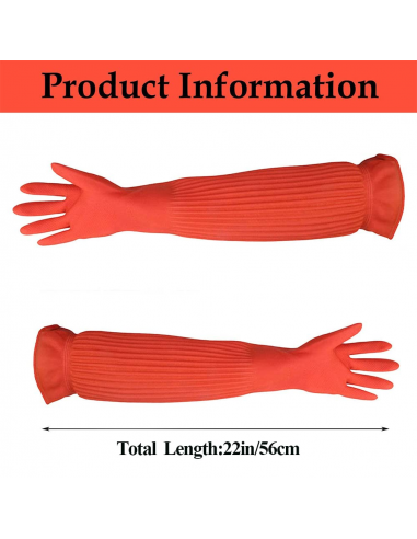 Gant de ménage bras latex extra long