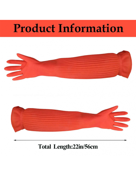 Gant de ménage bras latex extra long