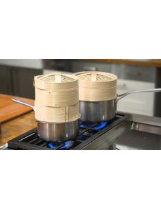 Panier vapeur bambou 13-25cm  sans couvercle 2