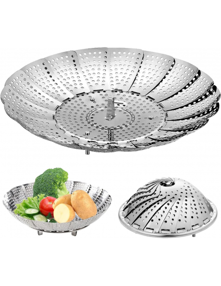 Pliable Paniers cuit Vapeur Inox