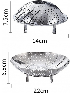 Pliable Paniers cuit Vapeur Inox 2
