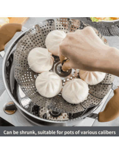 Pliable Paniers cuit Vapeur Inox