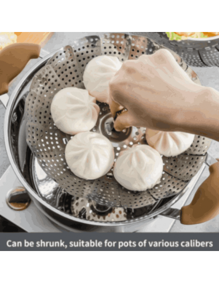 Pliable Paniers cuit Vapeur Inox