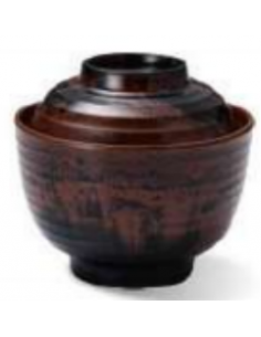 Bol miso mélamine marron